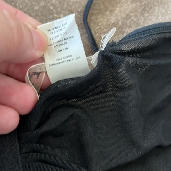 SKIVVIES by For Love & Lemons Penelope Underwire Bra Navy Black - Picture 8 of 9